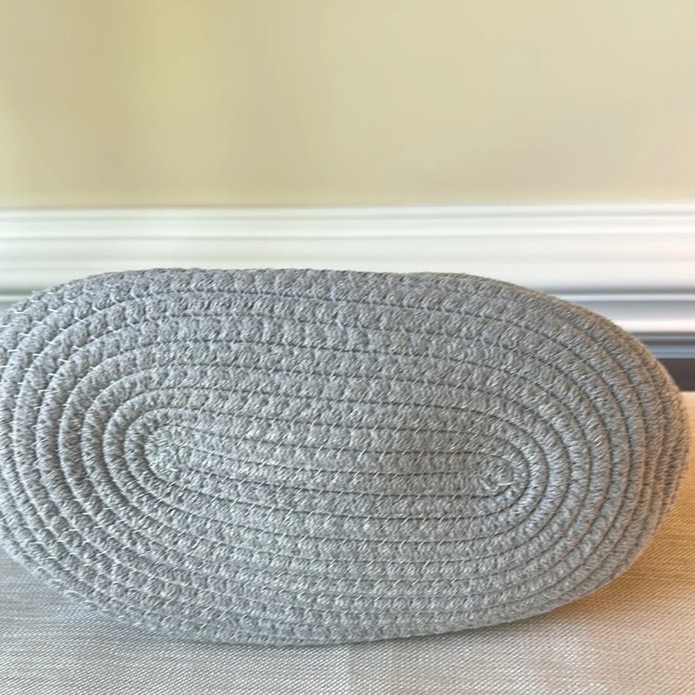 Gray Dog Toy Basket NEW